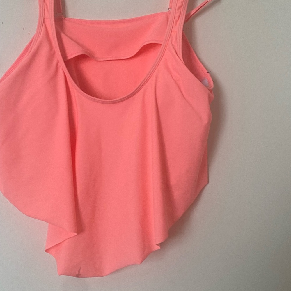 Asymmetrical Orange Sleeveless Tank Top